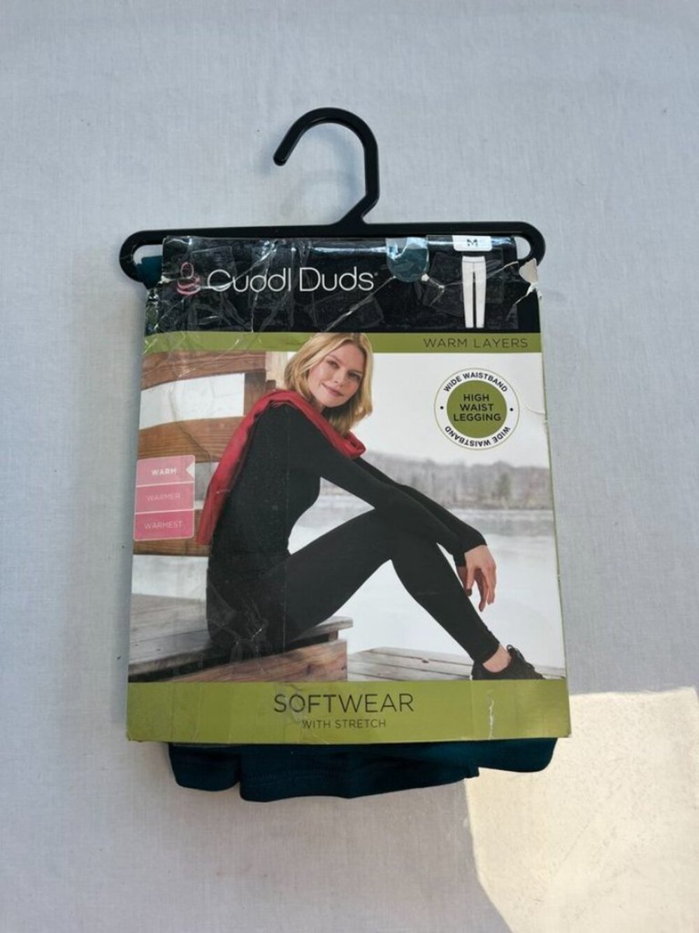 Cuddl Duds Softwear Stretch High Waist Leggings Dark Green Medium NWT - Picture 3 of 12